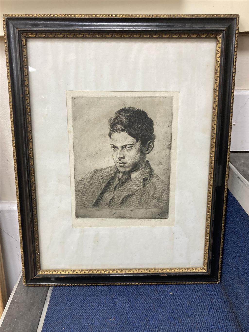 Augustus John (1882-1957), artist proof, Portrait of Percy Wyndham Lewis, signed in pencil, 17.5 x 13.5cm.
